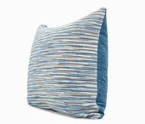 Abstract Blue Modern Sofa Pillows, Large Decorative Throw Pillows, Contemporary Square Modern Throw Pillows for Couch, Simple Throw Pillow for Interior Design-Silvia Home Craft