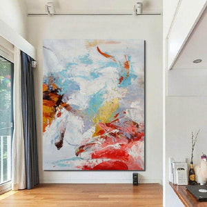 Modern Paintings for Bedroom, Living Room Wall Canvas Painting, Hand Painted Acrylic Painting, Extra Large Abstract Artwork-Silvia Home Craft