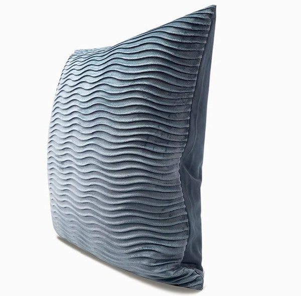 Abstract Blue Decorative Throw Pillows, Large Simple Throw Pillow for Interior Design, Geomeric Contemporary Square Modern Throw Pillows for Couch-Silvia Home Craft