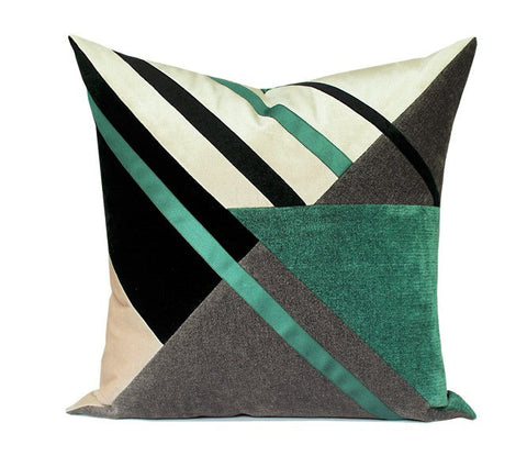 Simple Modern Pillows for Living Room, Decorative Pillows for Couch, Green Modern Sofa Pillows, Modern Sofa Pillows, Contemporary Throw Pillows-Silvia Home Craft