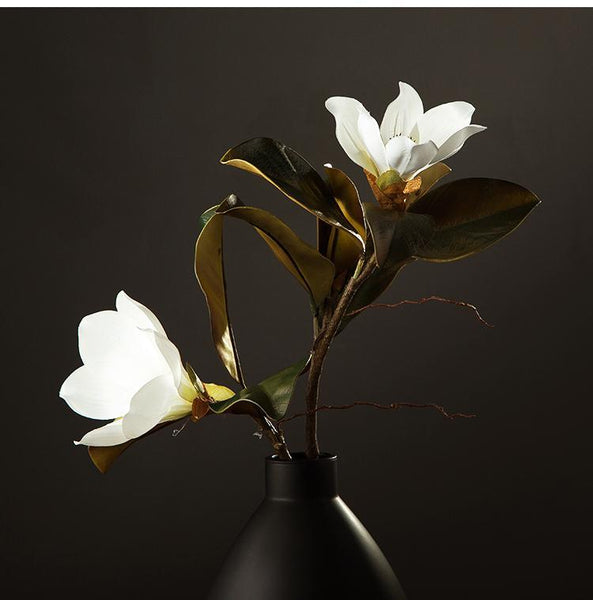 Large White Magnolias Artificial Flowers, Artificial Botany Plants, Magnolia Flower, Silk Flower Arrangement-Silvia Home Craft