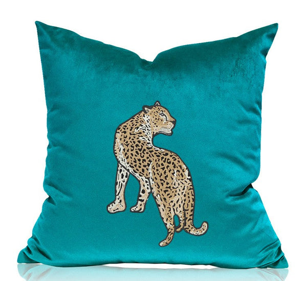 Decorative Pillows for Living Roomï¼?Contemporary Throw Pillows, Cheetah Decorative Cushion, Modern Sofa Pillows-Silvia Home Craft