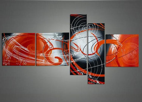 Colorful Lines, Bedroom Wall Art, Acrylic Painting, Modern Paintings, Contemporary Wall Art Painting-Silvia Home Craft