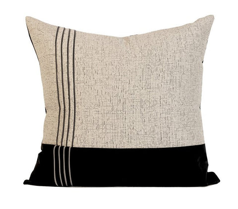 Black Grey Modern Sofa Pillows, Modern Pillows for Living Room, Decorative Modern Pillows for Couch, Contemporary Throw Pillows-Silvia Home Craft