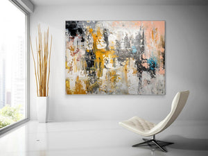 Huge Modern Wall Art Painting, Large Contemporary Abstract Artwork, Acrylic Painting for Living Room-Silvia Home Craft