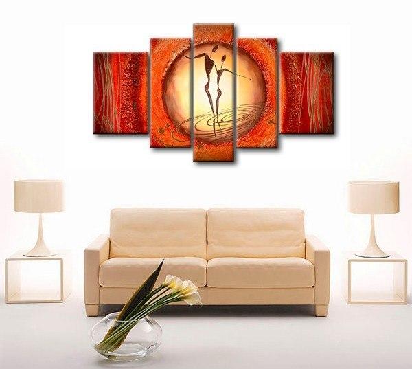 Extra Large Wall Art, Abstract Figure Painting, Bedroom Canvas Painting, Buy Art Online-Silvia Home Craft