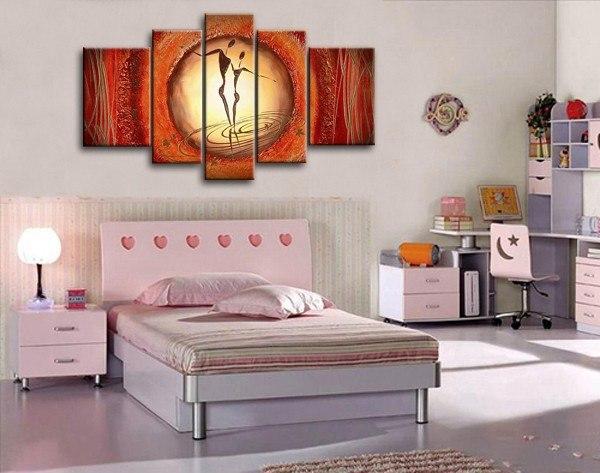 Extra Large Wall Art, Abstract Figure Painting, Bedroom Canvas Painting, Buy Art Online-Silvia Home Craft