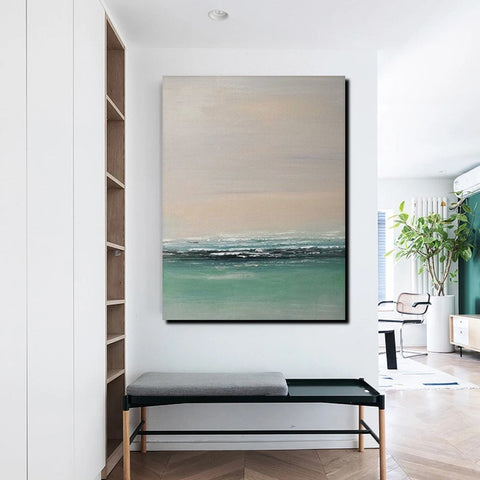 Original Landscape Painting, Seascape Canvas Painting, Living Room Wall Art Painting, Hand Painted Artwork, Large Original Paintings-Silvia Home Craft