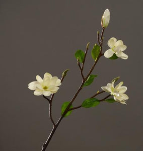 Artificial White Magnolia Stem, Artificial Flower, Silk Flowers, Flux Flowers, Artificial Floral-Silvia Home Craft