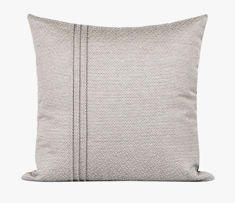 Decorative Throw Pillows for Couch, Large Modern Sofa Throw Pillows, Light Grey Abstract Contemporary Throw Pillow for Living Room-Silvia Home Craft