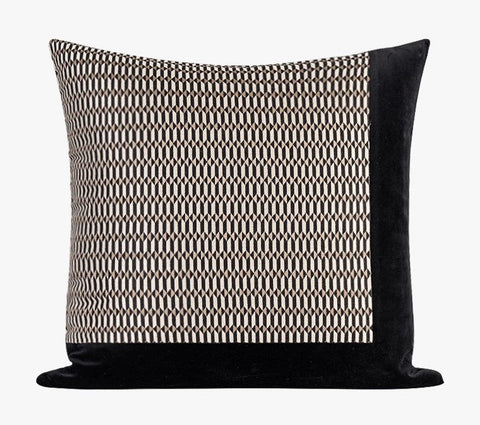 Abstract Contemporary Throw Pillow for Living Room, Black Decorative Throw Pillows for Couch, Large Modern Sofa Throw Pillows-Silvia Home Craft