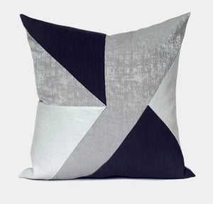 Decorative Modern Pillows for Couch, Blue Grey Modern Sofa Pillows Covers, Modern Sofa Cushion, Decorative Pillows for Living Room-Silvia Home Craft