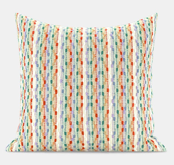 Multicolor Square Modern Throw Pillows for Couch, Colorful Contemporary Modern Sofa Pillows, Simple Decorative Throw Pillows, Large Throw Pillow for Interior Design-Silvia Home Craft
