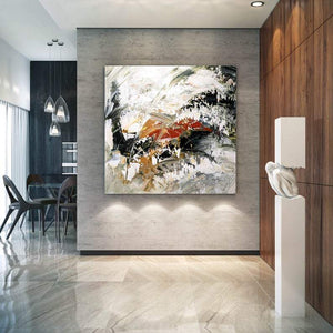 Huge Wall Paintings, Extra Large Paintings for Dining Room, Abstract Acrylic Wall Painting, Modern Canvas Painting, Living Room Wall Art Ideas-Silvia Home Craft
