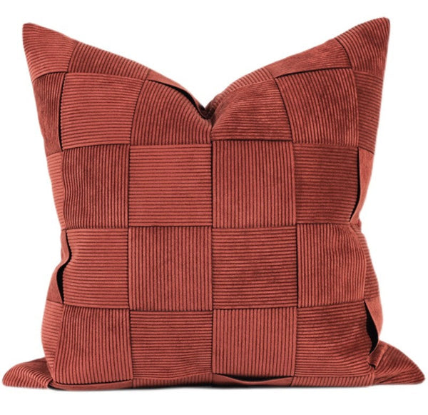 Modern Throw Pillows, Decorative Throw Pillow for Couch, Red Modern Sofa Pillows, Decorative Throw Pillows for Living Room Couch, Large Square Pillows-Silvia Home Craft