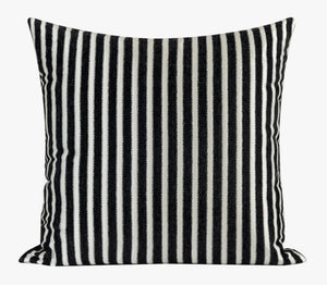 Simple Modern Sofa Throw Pillows, Black and White Stripe Abstract Contemporary Throw Pillow for Living Room, Modern Decorative Throw Pillows for Couch-Silvia Home Craft