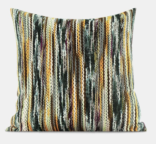 Modern Square Throw Pillows for Couch, Colorful Decorative Throw Pillows, Large Abstract Contemporary Throw Pillow for Interior Design-Silvia Home Craft