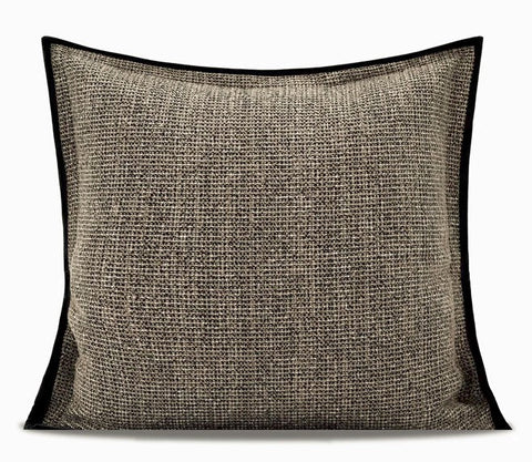 Large Grey Black Decorative Throw Pillows, Contemporary Square Modern Throw Pillows for Couch, Large Modern Sofa Pillows, Simple Throw Pillow for Interior Design-Silvia Home Craft