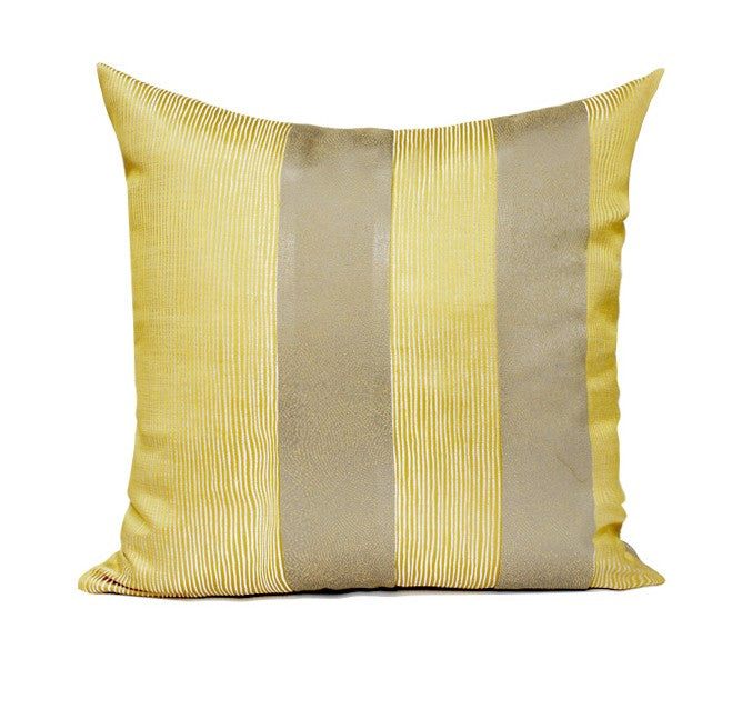 Decorative Throw Pillow for Couch, Yellow Modern Sofa Pillows, Simple Modern Throw Pillows for Couch, Yellow Square Pillows-Silvia Home Craft