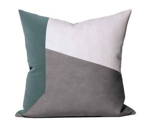 Modern Pillows for Living Room, Blue Grey Decorative Pillows for Couch, Modern Sofa Pillows, Modern Sofa Pillows, Contemporary Abstract Pillows-Silvia Home Craft