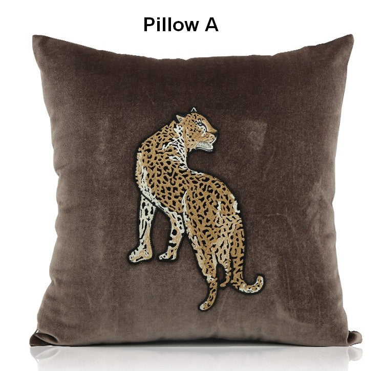 Modern Sofa Pillows, Contemporary Throw Pillows, Cheetah Decorative Throw Pillows, Decorative Pillows for Living Room-Silvia Home Craft
