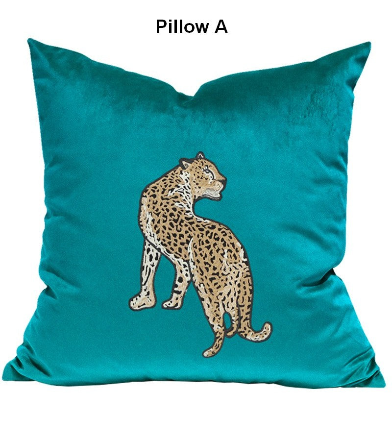 Decorative Pillows for Living Room, Modern Sofa Pillows, Cheetah Decorative Throw Pillows, Contemporary Throw Pillows-Silvia Home Craft