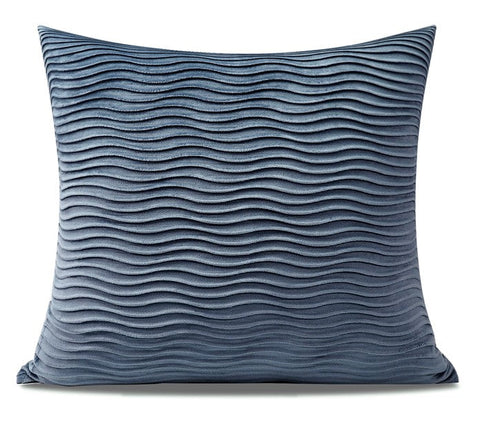 Abstract Blue Decorative Throw Pillows, Large Simple Throw Pillow for Interior Design, Geomeric Contemporary Square Modern Throw Pillows for Couch-Silvia Home Craft