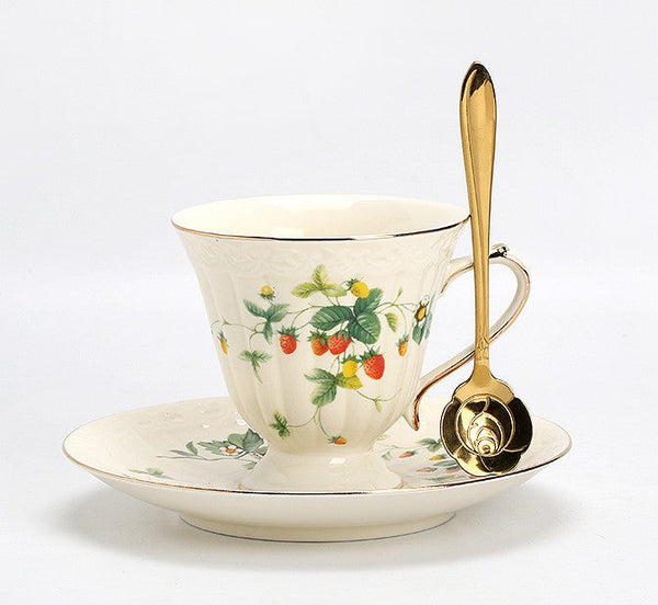 Beautiful British Tea Cups, Elegant Bone China Porcelain Tea Cup Set, Traditional English Tea Cups and Saucers, Unique Ceramic Coffee Cups-Silvia Home Craft