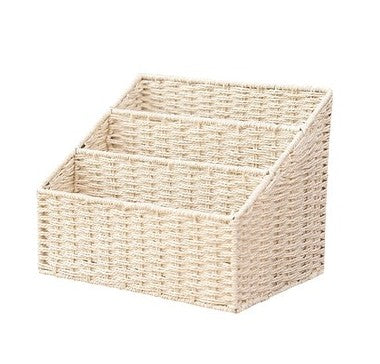Woven Straw File Folder Racks, Storage File Folder, File Box-Silvia Home Craft