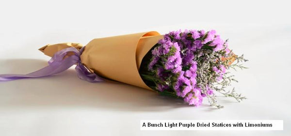 A Bunch Dried Statices Flowers with Limoniums, Crystal Flower Dried Flowers-Silvia Home Craft