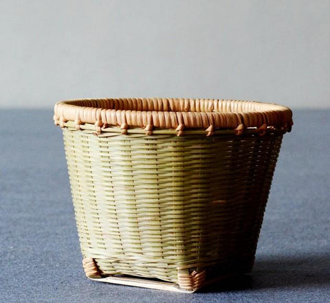 Natural Bamboo Basket, Rustic Basket, Hand Woven Snacks Basket, Round Decorative Basket-Silvia Home Craft