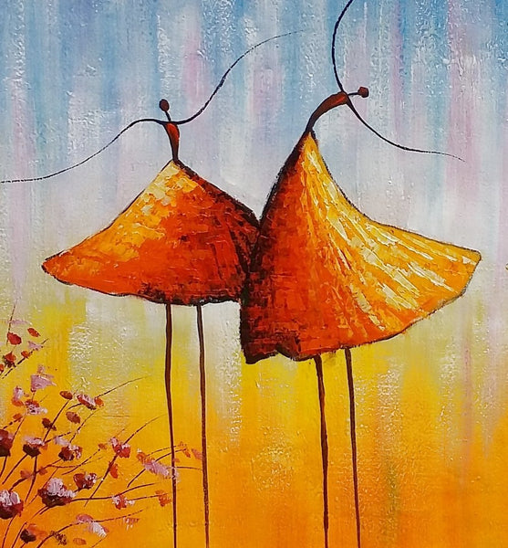 Wall Art Paintings, Paintings for Bedroom, Canvas Abstract Painting, Large Painting for Sale, Ballet Dancer Painting, Abstract Canvas Painting-Silvia Home Craft