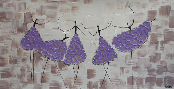 Simple Contemporary Paintings, Wall Art Painting, Buy Wall Art Online, Ballet Dancer Painting, Abstract Painting for Sale, Original Artwork-Silvia Home Craft
