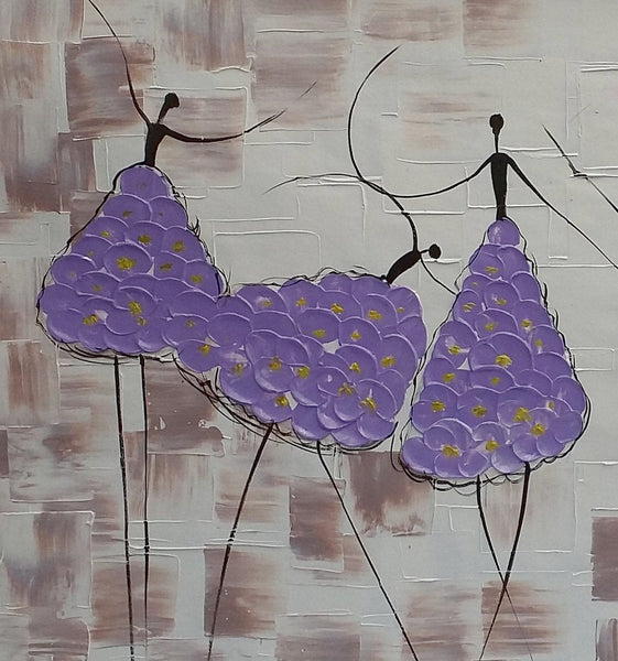 Simple Contemporary Paintings, Wall Art Painting, Buy Wall Art Online, Ballet Dancer Painting, Abstract Painting for Sale, Original Artwork-Silvia Home Craft