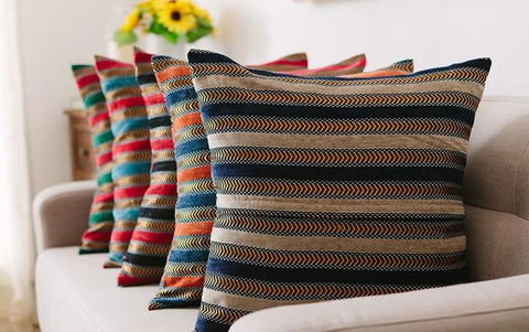 Decorative Throw Pillows for Living Room, Bohemian Style Chenille Pillow Cover, Bohemian Decorative Sofa Pillows-Silvia Home Craft