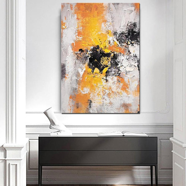 Abstract Acrylic Paintings for Living Room, Modern Contemporary Artwork, Buy Paintings Online, Heavy Texture Canvas Art-Silvia Home Craft