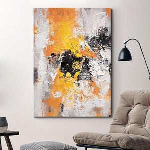 Abstract Acrylic Paintings for Living Room, Modern Contemporary Artwork, Buy Paintings Online, Heavy Texture Canvas Art-Silvia Home Craft