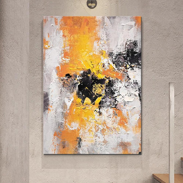 Abstract Acrylic Paintings for Living Room, Modern Contemporary Artwork, Buy Paintings Online, Heavy Texture Canvas Art-Silvia Home Craft