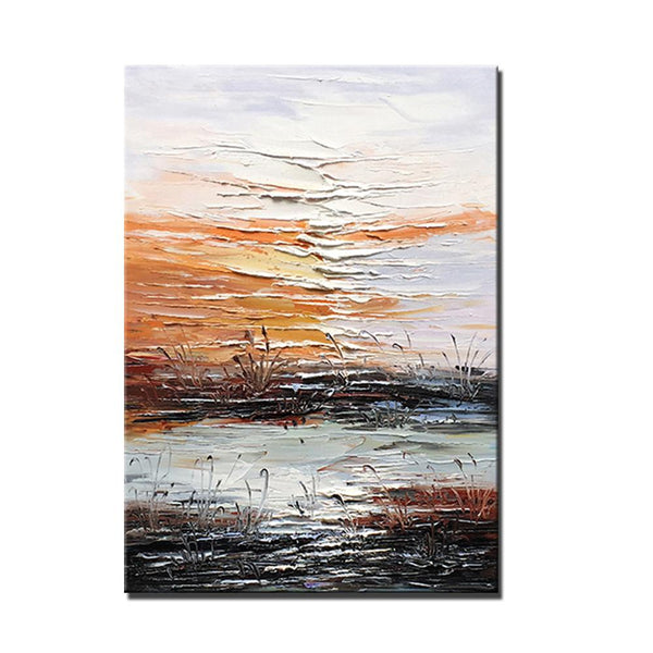 Abstract Canvas Painting, Modern Paintings for Living Room, Hand Painted Wall Art, Huge Painting for Sale-Silvia Home Craft