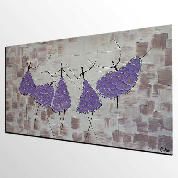 Simple Contemporary Paintings, Wall Art Painting, Buy Wall Art Online, Ballet Dancer Painting, Abstract Painting for Sale, Original Artwork-Silvia Home Craft