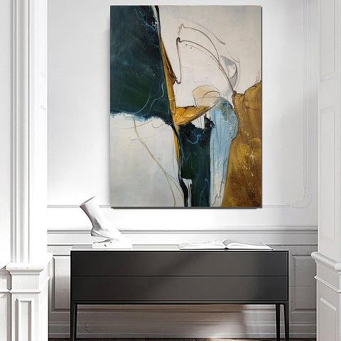 Large Abstract Paintings on Canvas, Hand Painted Canvas Art, Acrylic Paintings for Living Room, Large Painting for Sale-Silvia Home Craft