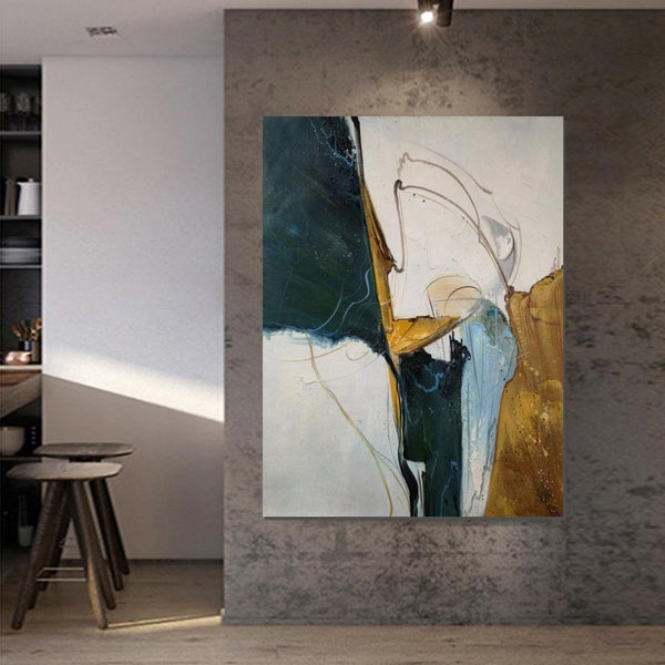 Large Abstract Paintings on Canvas, Hand Painted Canvas Art, Acrylic Paintings for Living Room, Large Painting for Sale-Silvia Home Craft