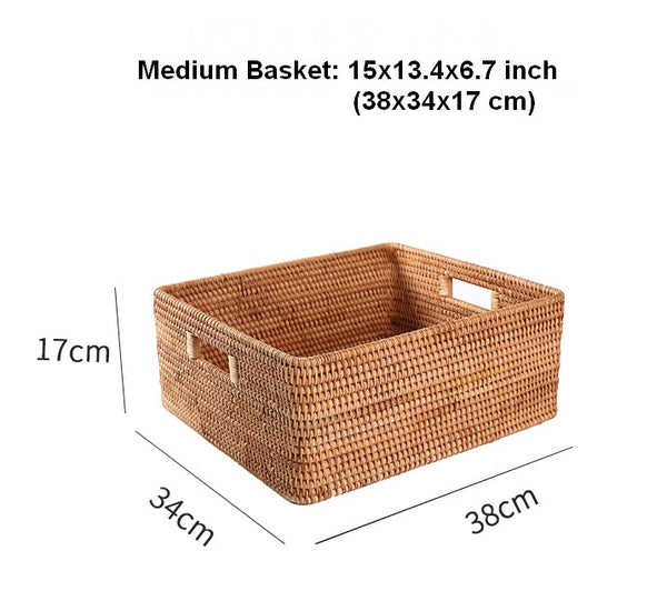 Large Storage Baskets for Bedroom, Storage Baskets for Bathroom, Rectangular Storage Baskets, Storage Baskets for Shelves-Silvia Home Craft