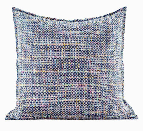 Modern Sofa Pillows, Large Abstract Blue Decorative Throw Pillows, Contemporary Square Modern Throw Pillows for Couch, Simple Throw Pillow for Interior Design-Silvia Home Craft