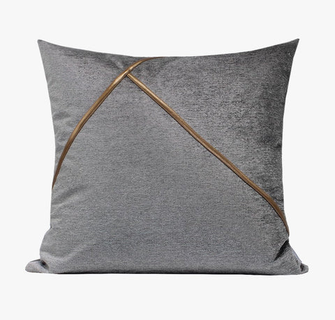 Modern Sofa Throw Pillows, Light Grey Abstract Contemporary Throw Pillow for Living Room, Large Decorative Throw Pillows for Couch-Silvia Home Craft