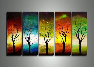 Large Acrylic Painting, Tree of Life Painting, Living Room Wall Art Paintings, Modern Contemporary Art, Tree Paintings-Silvia Home Craft