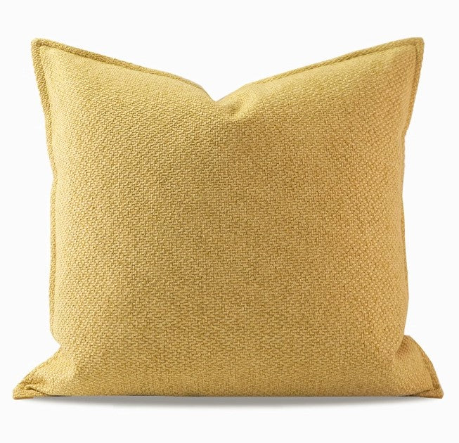 Large Yellow Square Modern Throw Pillows for Couch, Contemporary Modern Sofa Pillows, Simple Decorative Throw Pillows, Large Throw Pillow for Interior Design-Silvia Home Craft