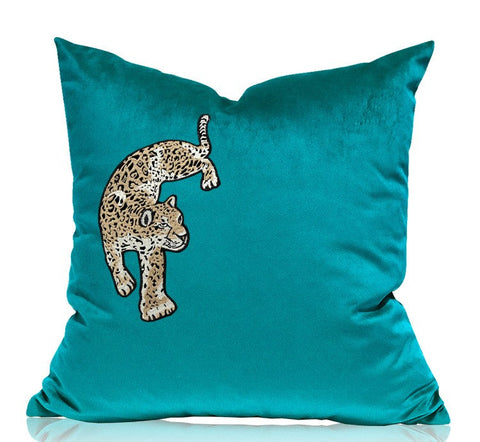 Decorative Pillows for Living Roomï¼?Contemporary Throw Pillows, Cheetah Decorative Cushion, Modern Sofa Pillows-Silvia Home Craft
