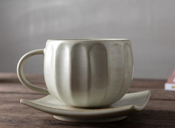 Cappuccino Coffee Mug, White Coffee Cup, Breakfast Milk Cups, Latte Coffee Cup, Tea Cup, Coffee Cup and Saucer Set-Silvia Home Craft