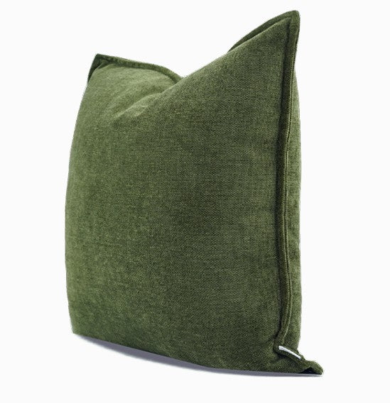 Large Throw Pillow for Interior Design, Simple Decorative Throw Pillows, Large Green Square Modern Throw Pillows for Couch, Contemporary Modern Sofa Pillows-Silvia Home Craft